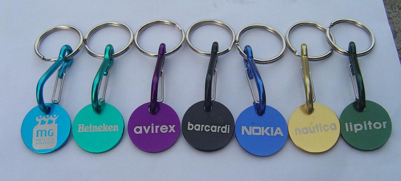 Aluminium stamped coin keychain image