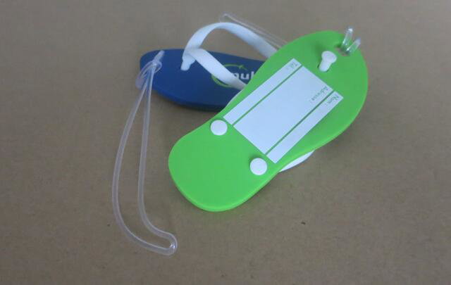 Slipper shaped luggage tag soft PVC 112 x 48mm image