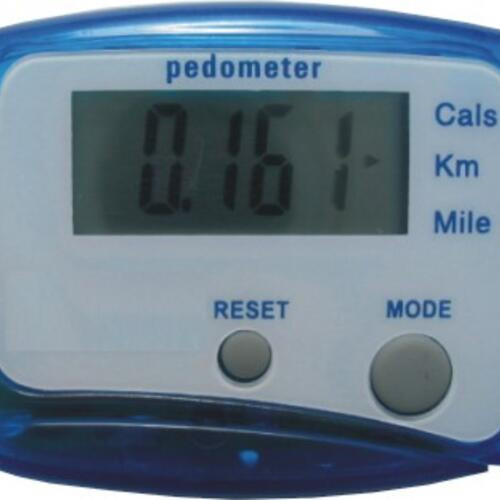 Custom printed simple pedometer for counting steps Pedometer for counting steps with custom print image